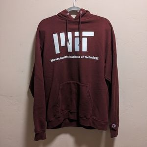 Champion Hooded Sweatshirt with Modern MIT Logo - Large